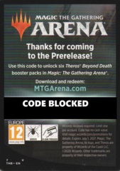 Unused MTG Arena Code Card: Theros Beyond Death PRERELEASE (LIMIT 1)